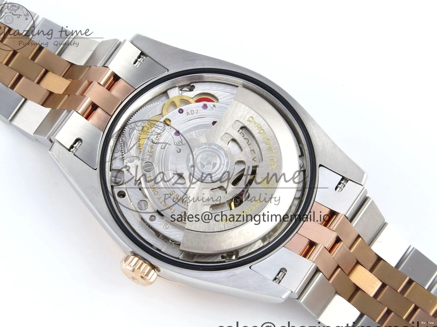 MiroTime 0225 DateJust 36 126231 EWEF Best Edition Gray Dial Stick Marker on SS RG Jubilee Bracelet A Seasonal 593